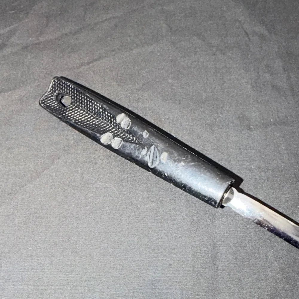 Vintage Slotted Spatula Metal Kitchen Utensil Black Nylon Handle Utensil‎